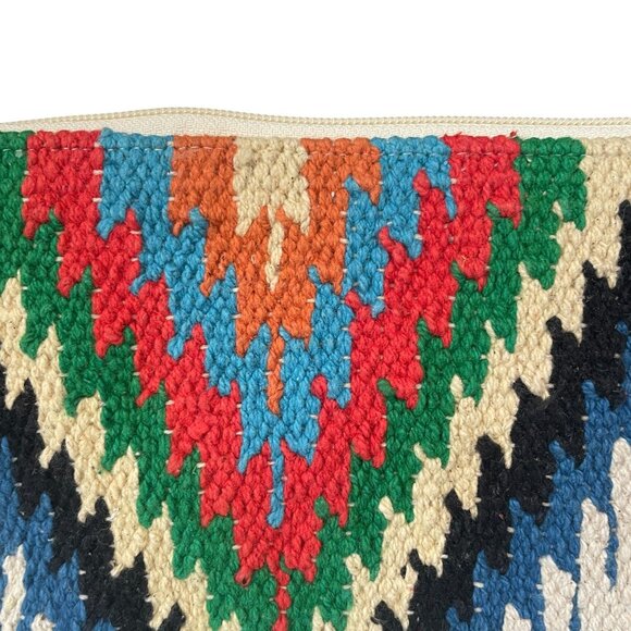 Panache Apparel Clutch Bag NWB Bright Tribal Knit Zip Wristlet Boho Festival - Picture 4 of 9